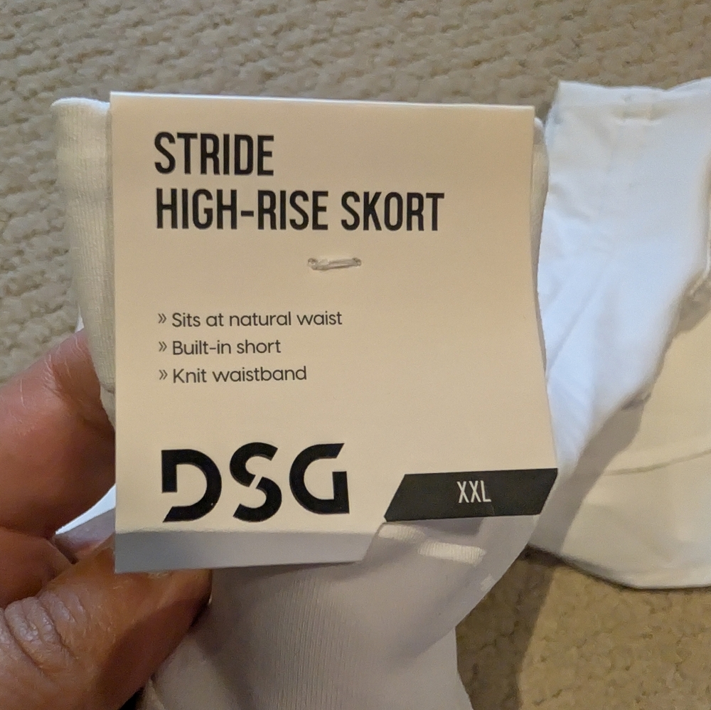 DSG Women's Knit Waistband Stride Skort Lot Of 2 Green White XXL - Picture 4 of 7